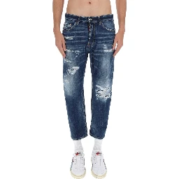 JEANS WITH "DESTROYED" DETAILS