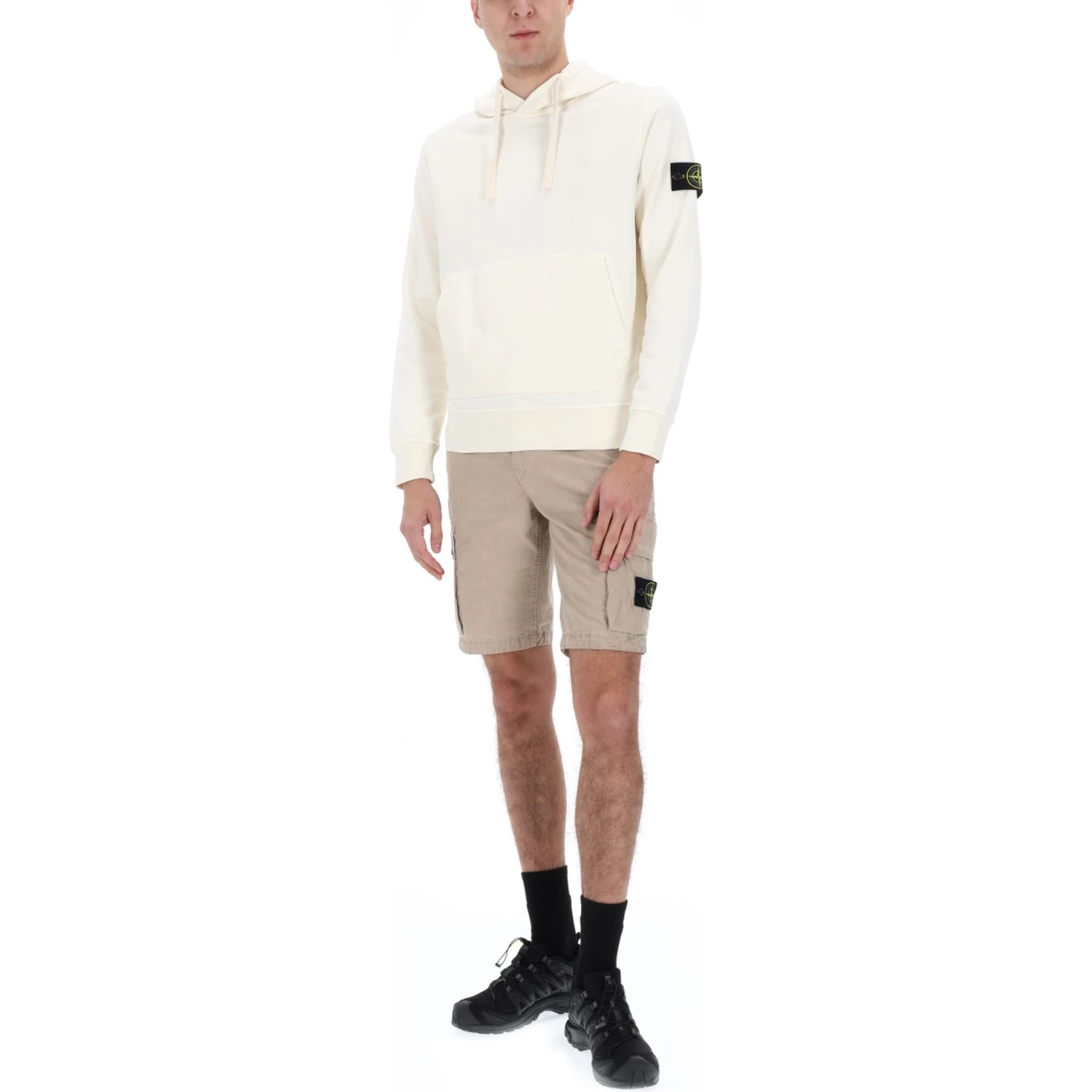 CARGO SHORTS WITH LOGO PATCH