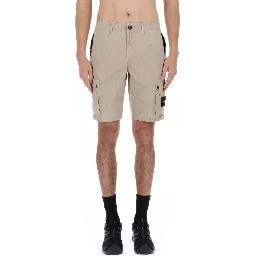 CARGO SHORTS WITH LOGO PATCH