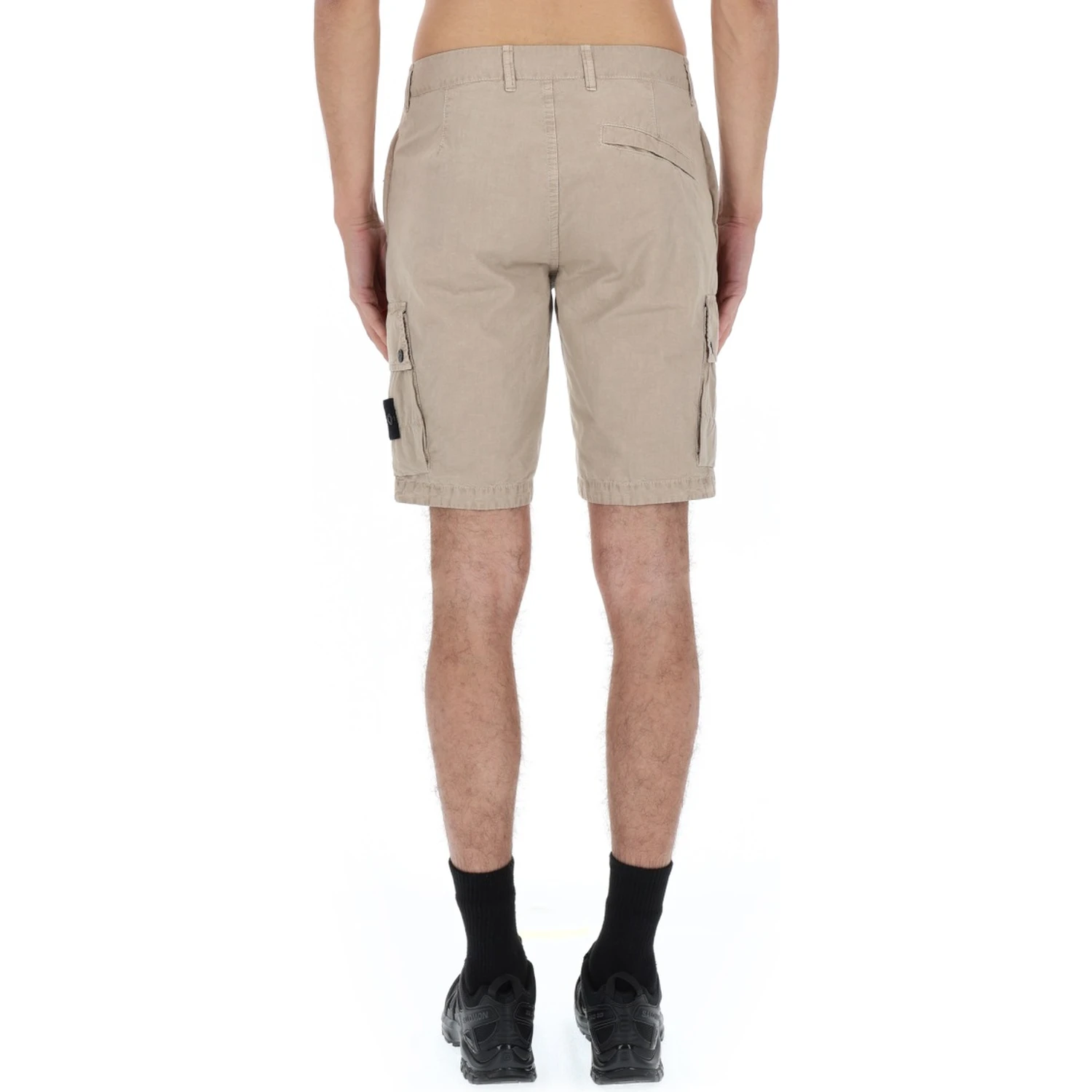 CARGO SHORTS WITH LOGO PATCH