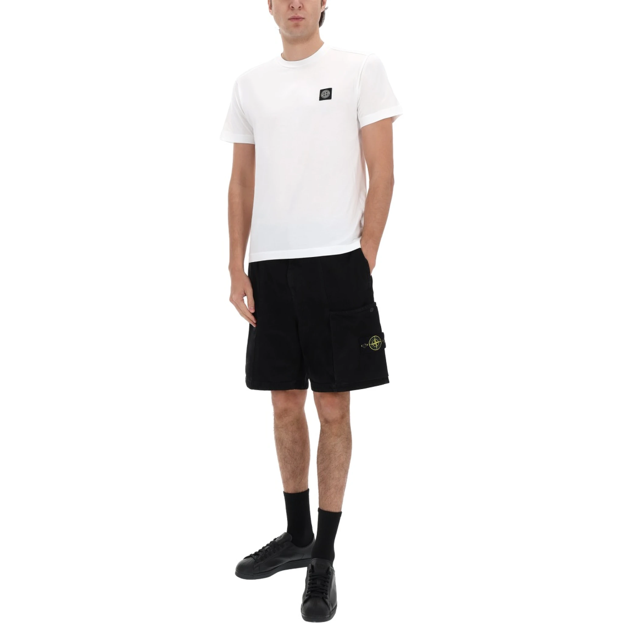 CARGO SHORTS WITH LOGO PATCH