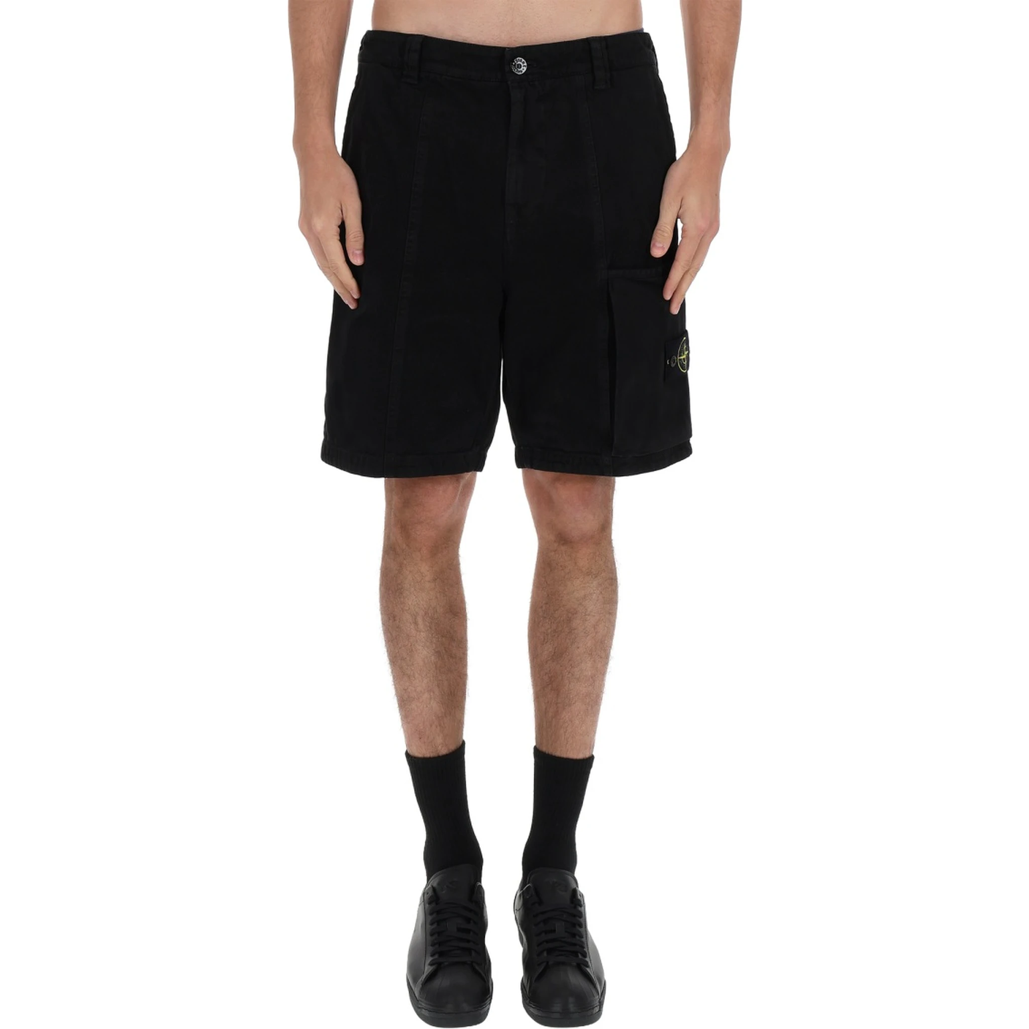 CARGO SHORTS WITH LOGO PATCH