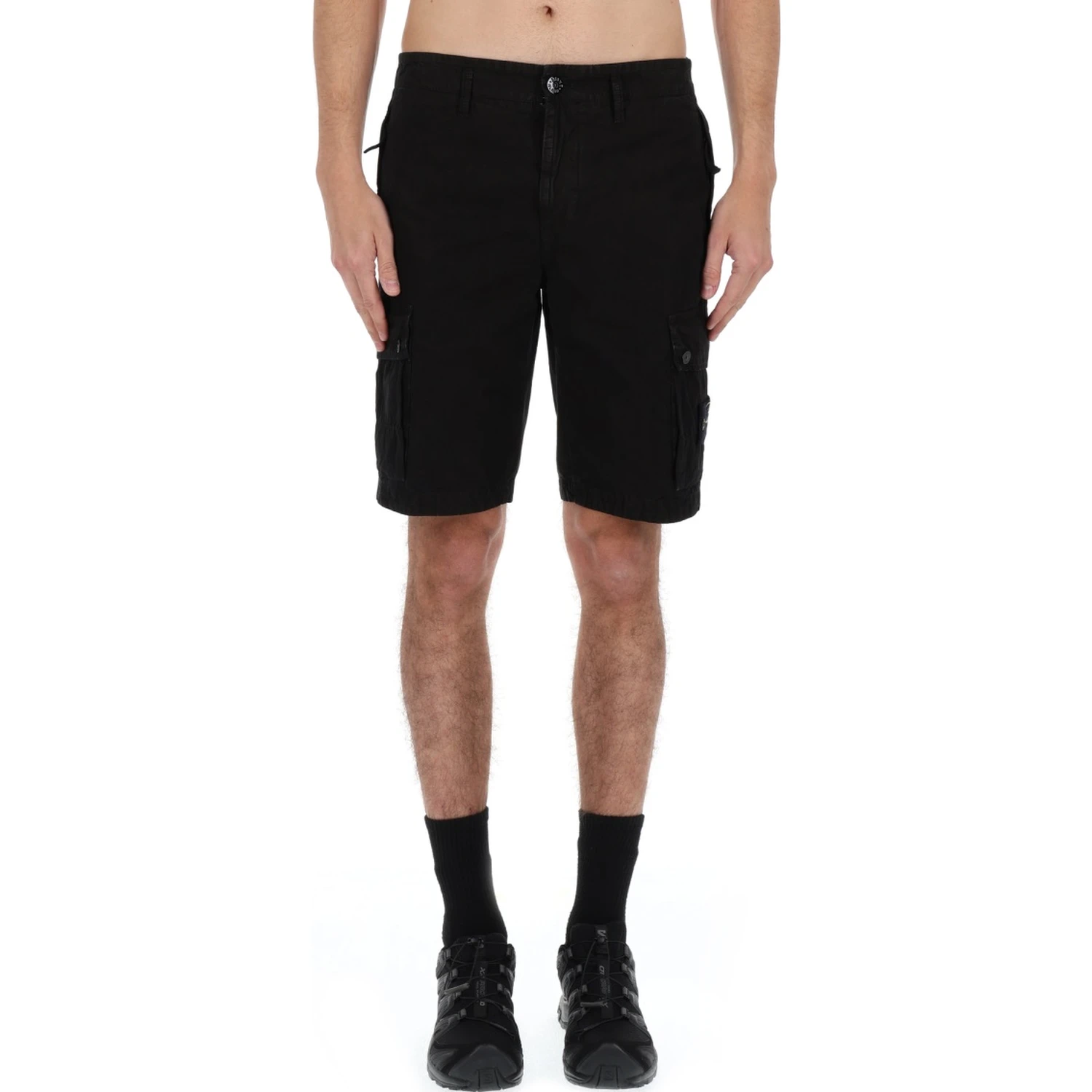 CARGO SHORTS WITH LOGO PATCH
