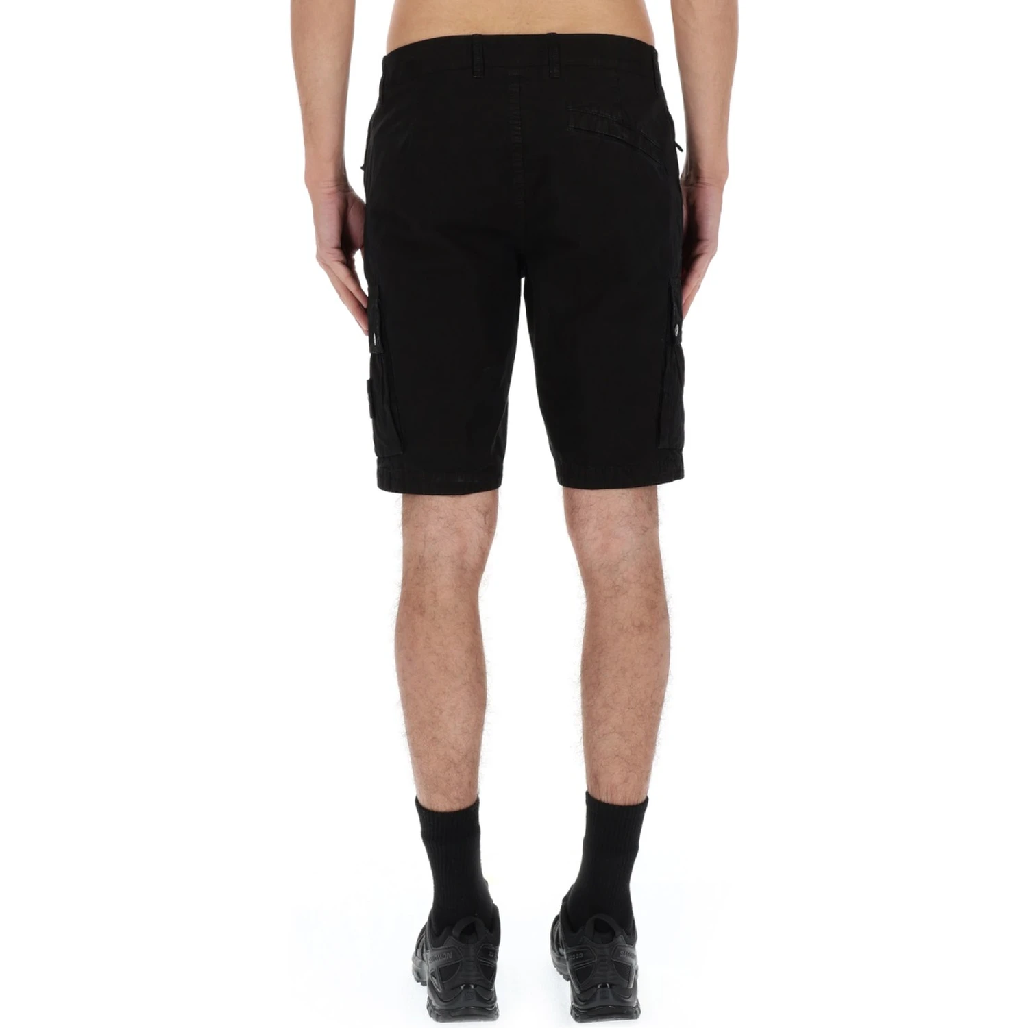 CARGO SHORTS WITH LOGO PATCH