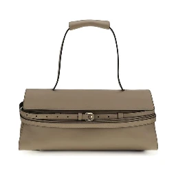 Beige Calf Leather Bos Taurus Handbag
