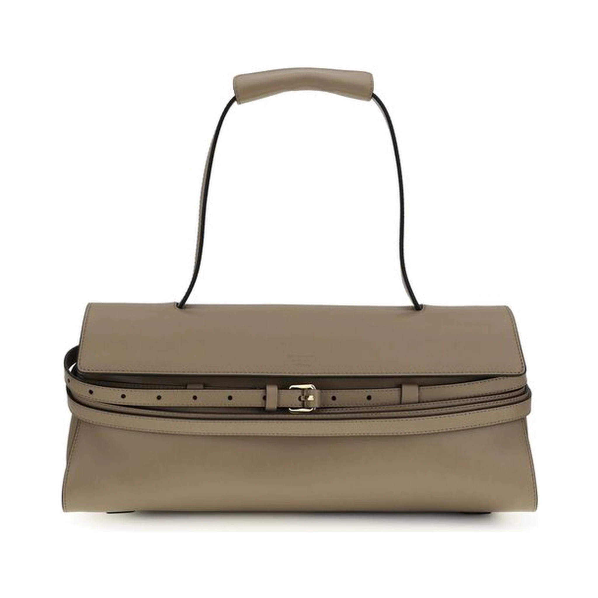 Beige Calf Leather Bos Taurus Handbag