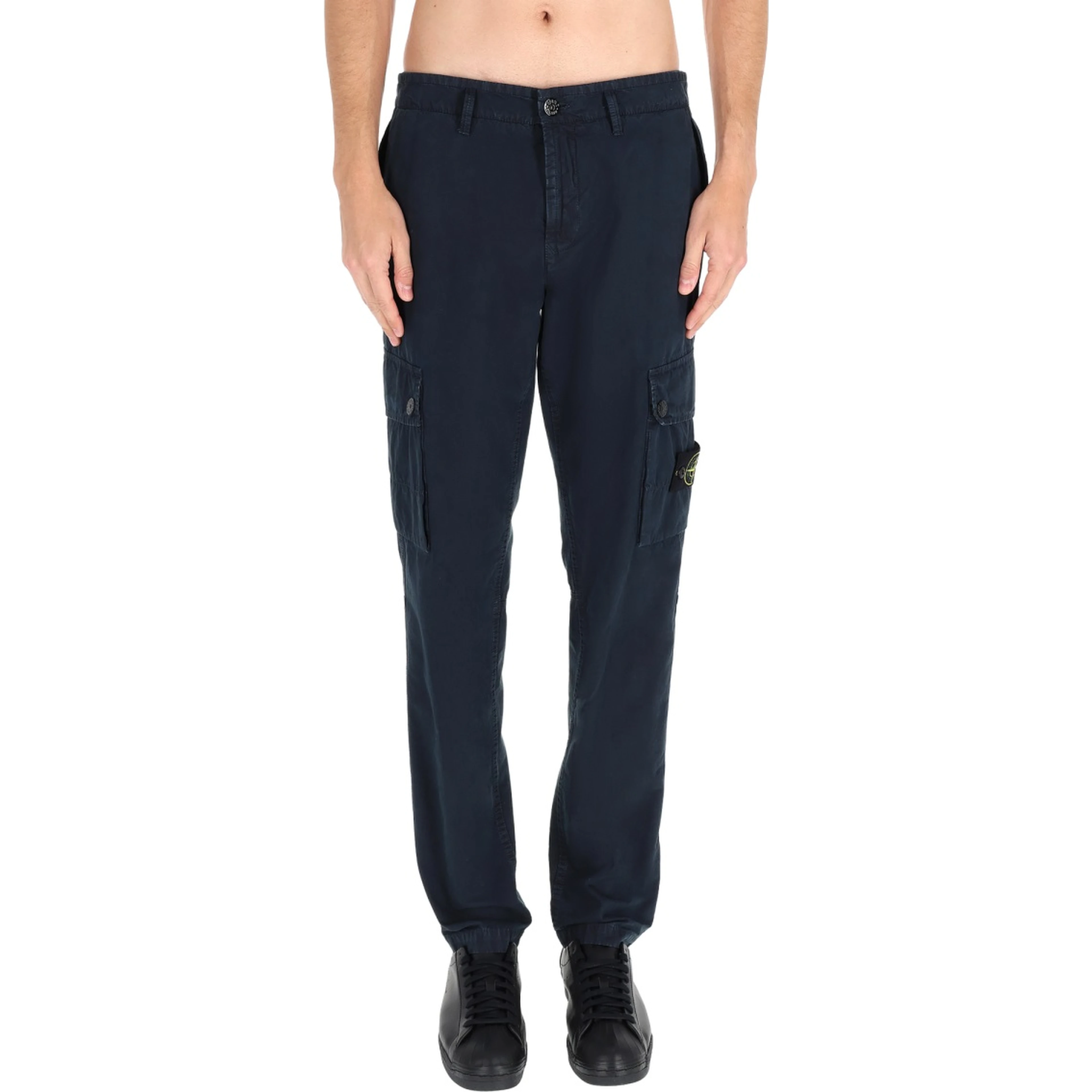 CARGO PANTS WITH LOGO PATCH