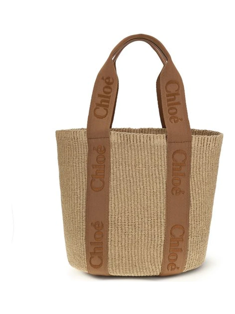 Beige Raffia Handbag