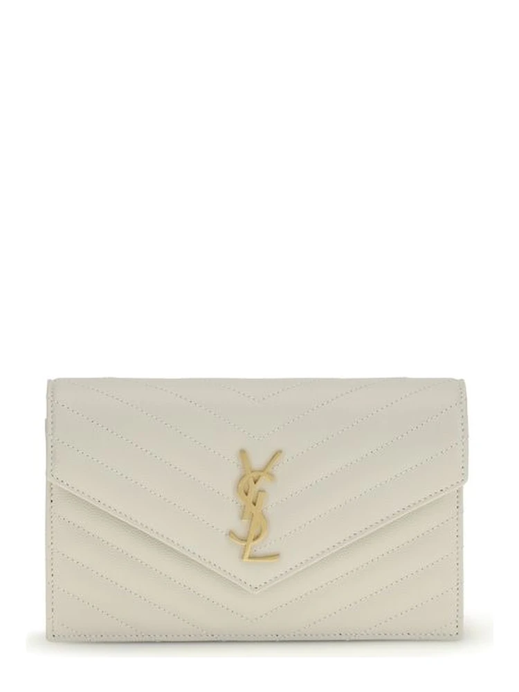 Beige Calf Leather Bos Taurus Wallet