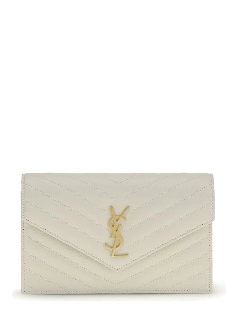 Beige Calf Leather Bos Taurus Wallet