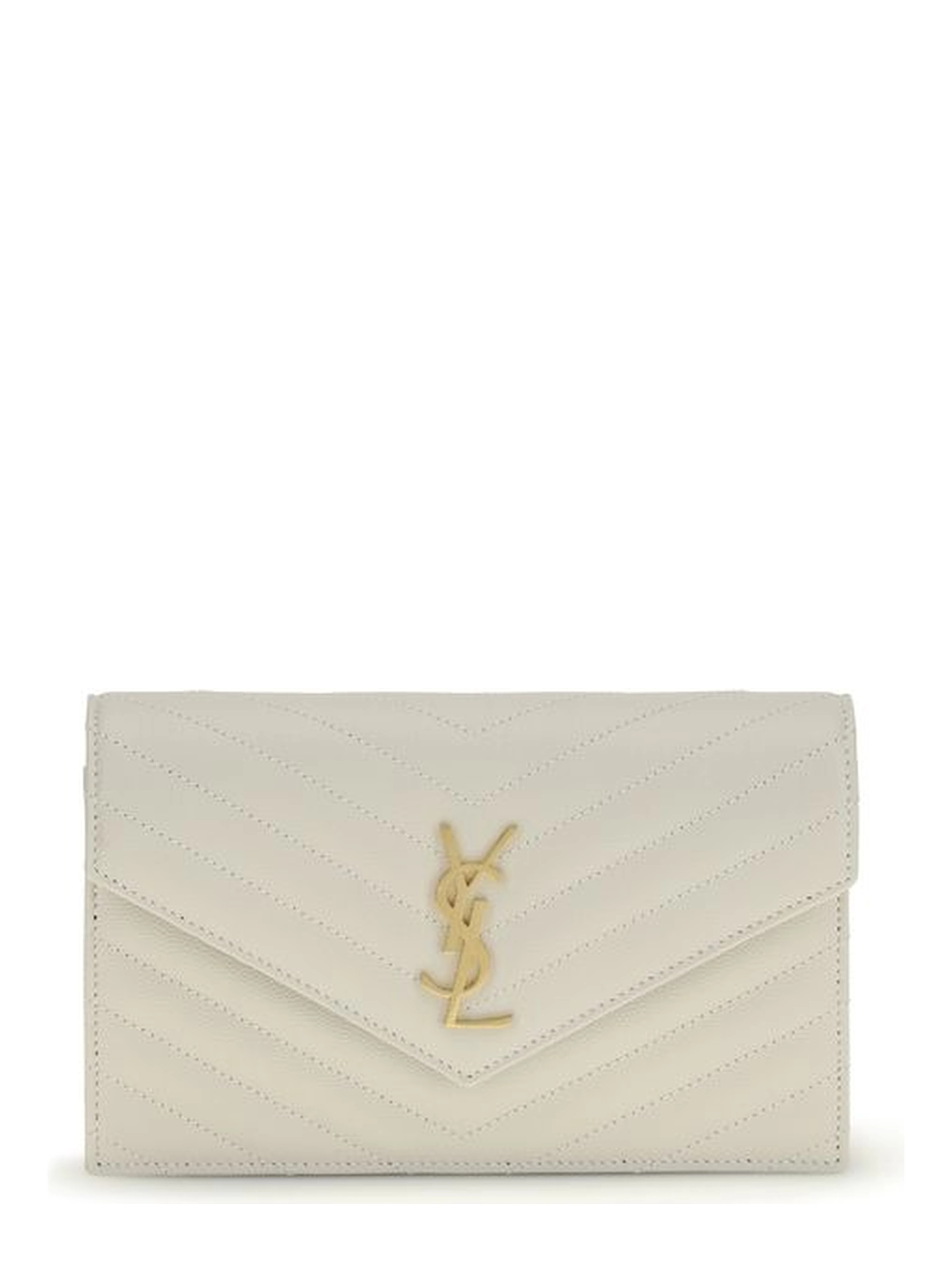 Beige Calf Leather Bos Taurus Wallet