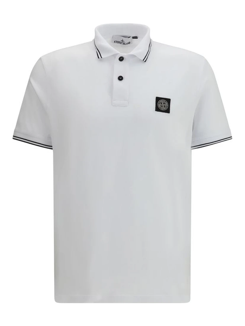 White Cotton Polo Shirt