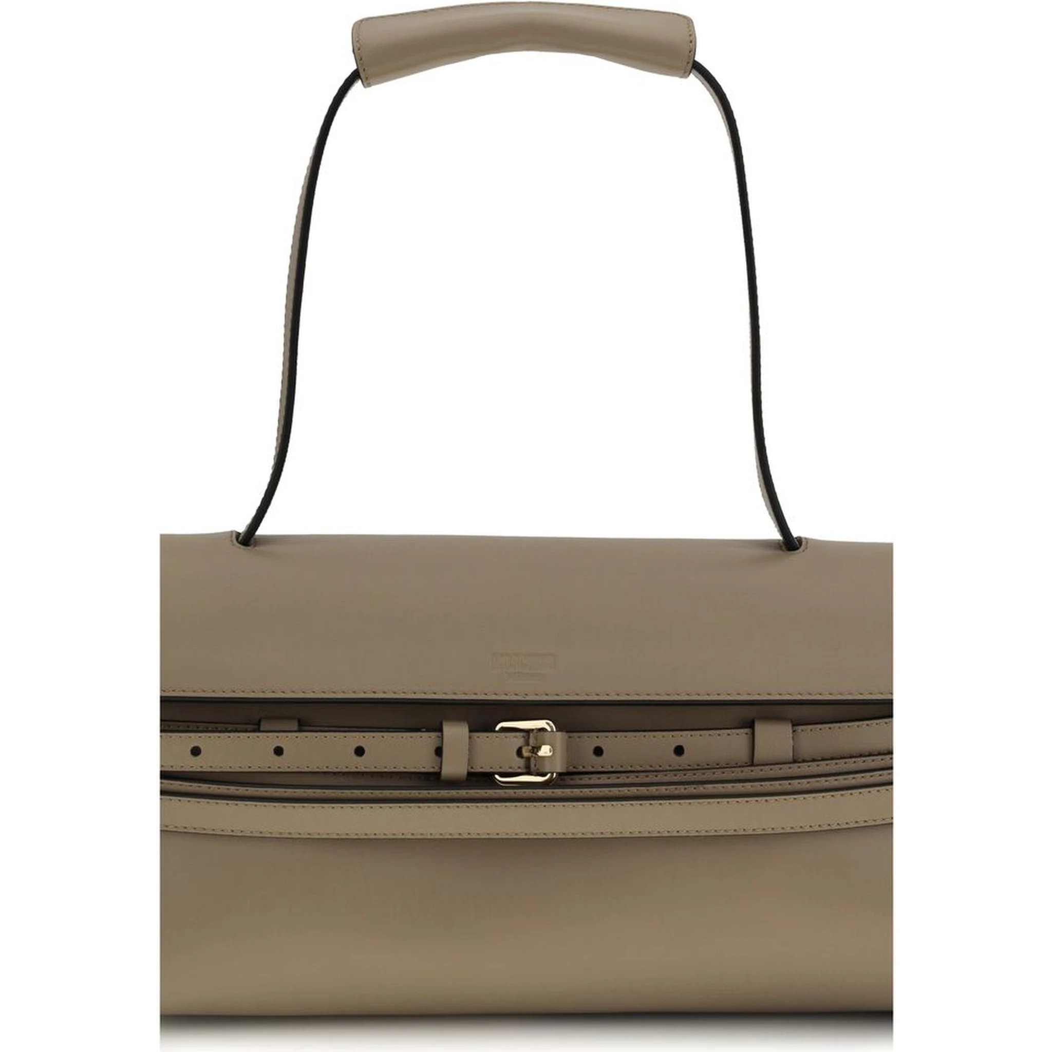 Beige Calf Leather Bos Taurus Handbag