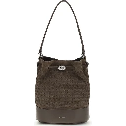 Brown Calf Leather Bos Taurus Backet Bag