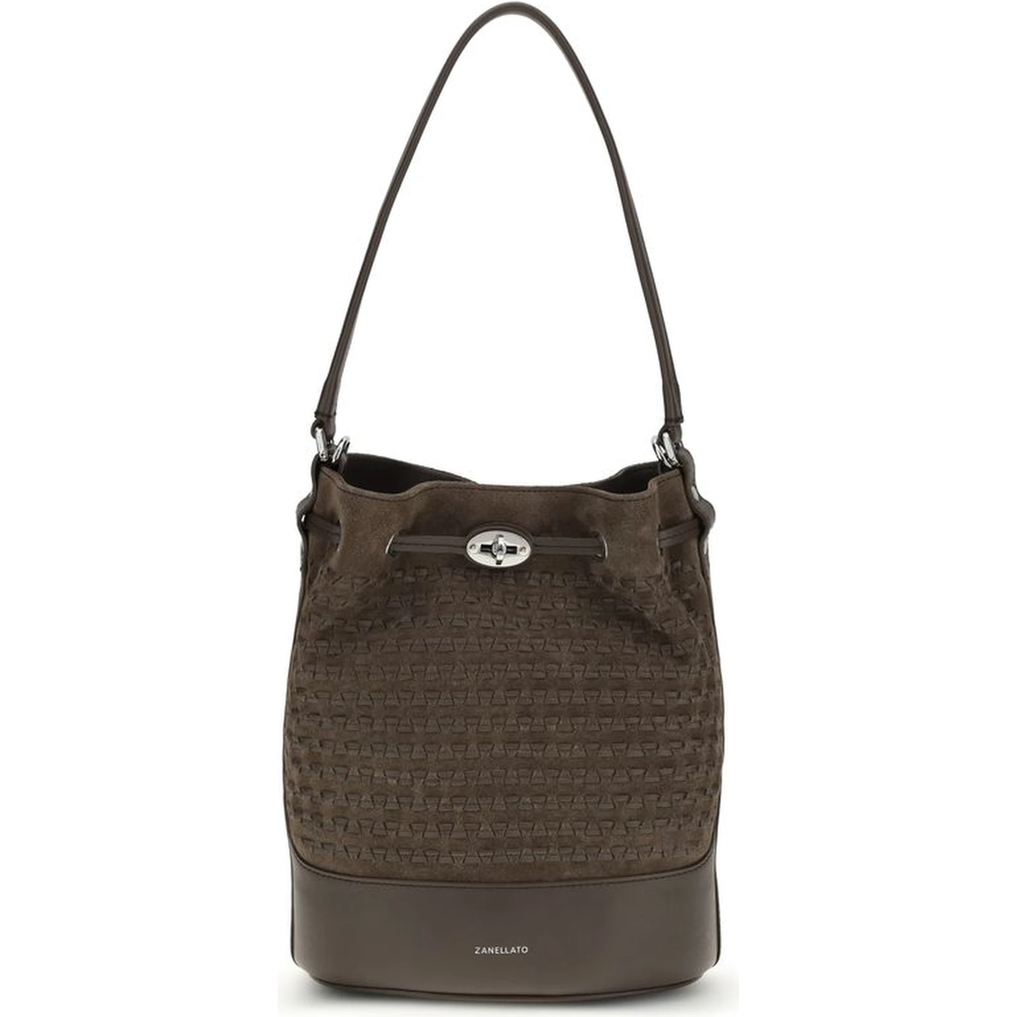 Brown Calf Leather Bos Taurus Backet Bag