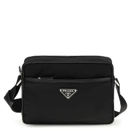 Black Recycled Polyamide Shoulder Bag