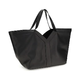 حقيبة كتف بوس توروس من جلد العجل الأسود