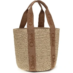 Beige Raffia Handbag