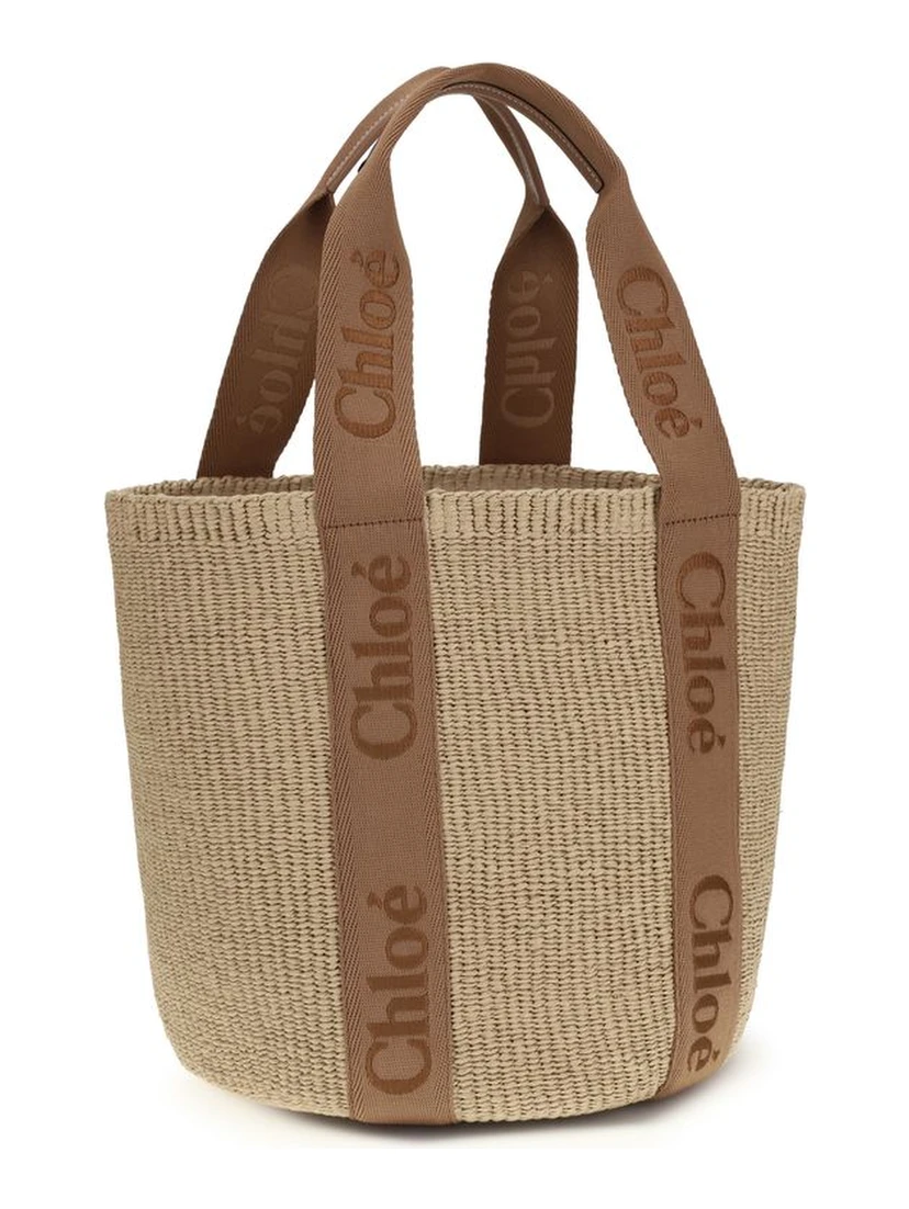 Beige Raffia Handbag