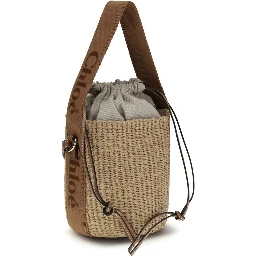 Beige Raffia Backet Bag