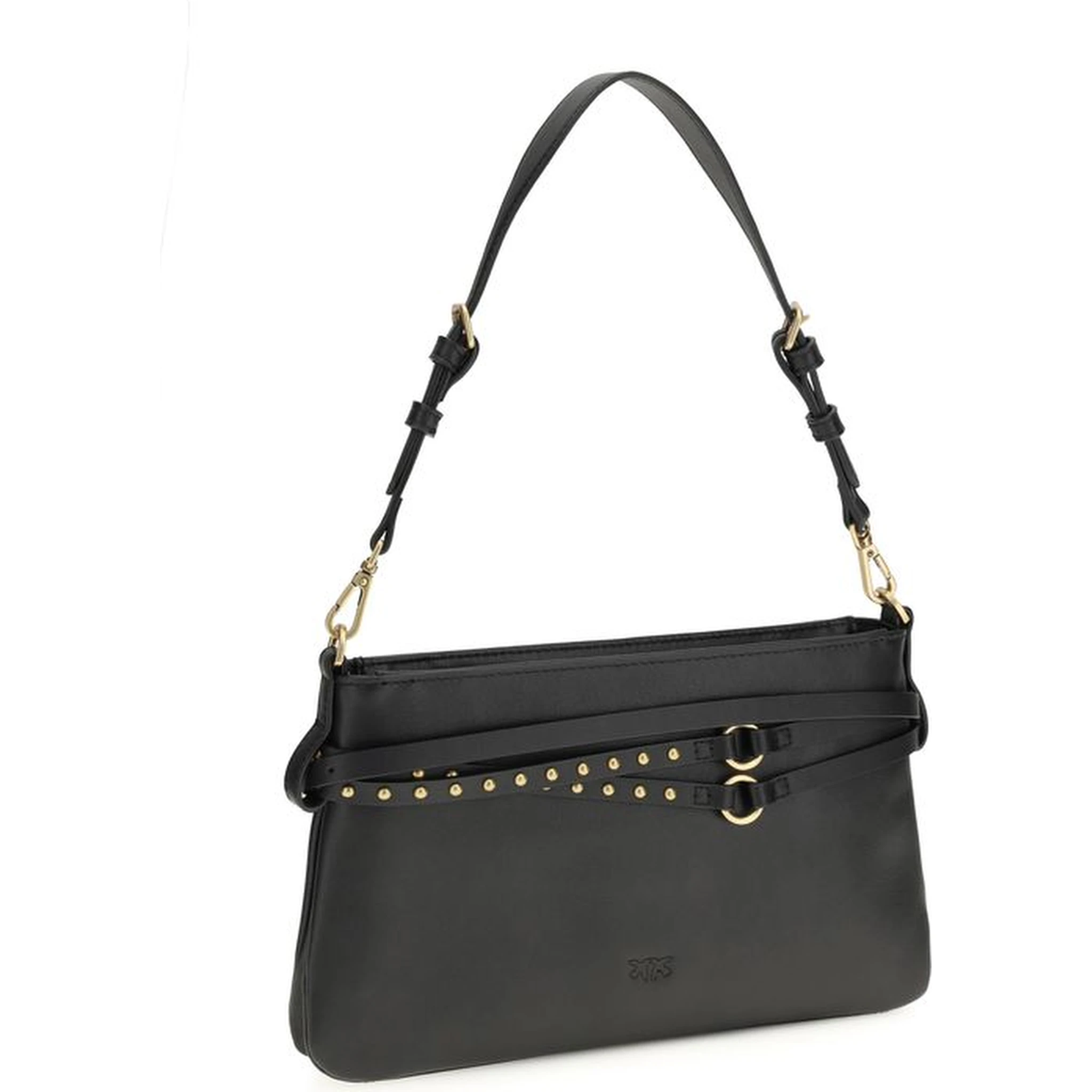 حقيبة كتف بوس توروس من جلد العجل الأسود