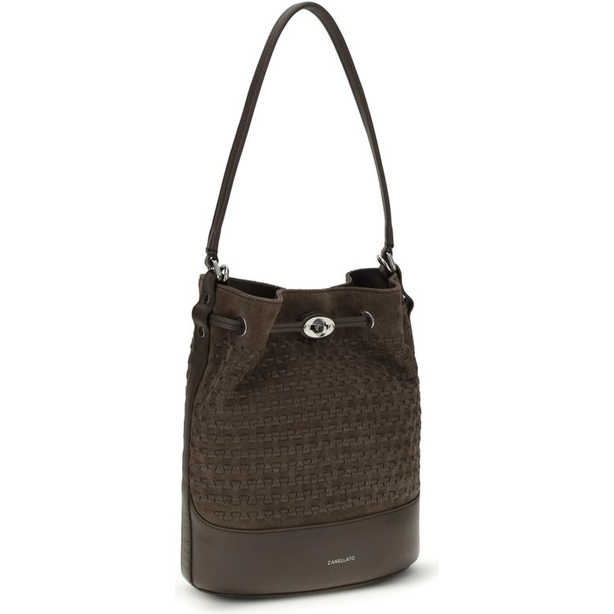 Brown Calf Leather Bos Taurus Backet Bag