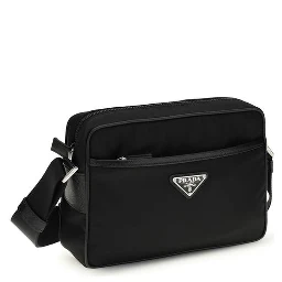 Black Recycled Polyamide Shoulder Bag