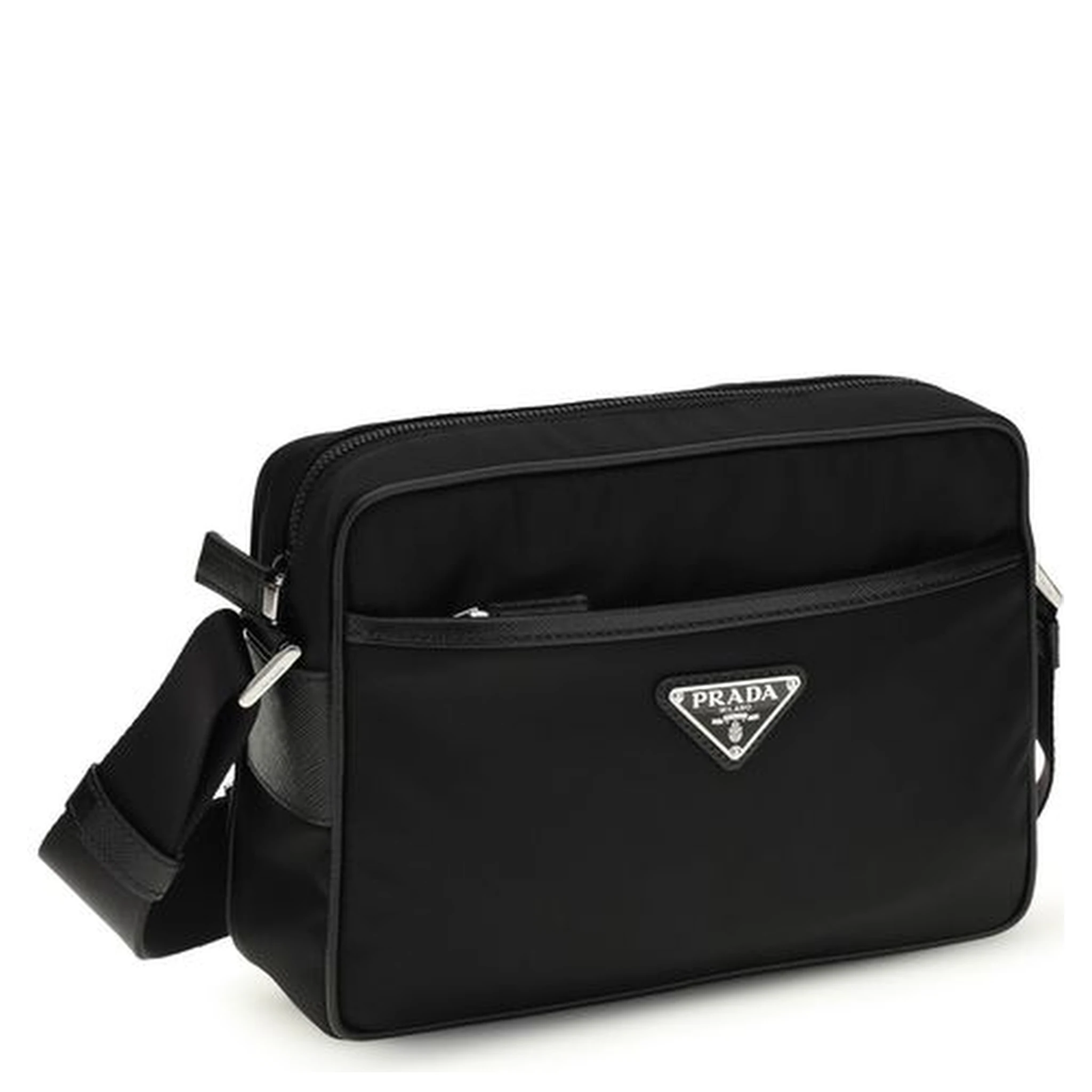 Black Recycled Polyamide Shoulder Bag
