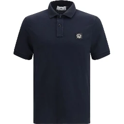 Blue Cotton Polo Shirt