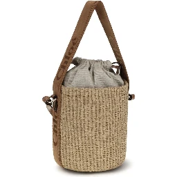 Beige Raffia Backet Bag