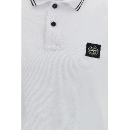 White Cotton Polo Shirt