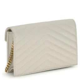 Beige Calf Leather Bos Taurus Wallet