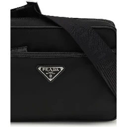 Black Recycled Polyamide Shoulder Bag