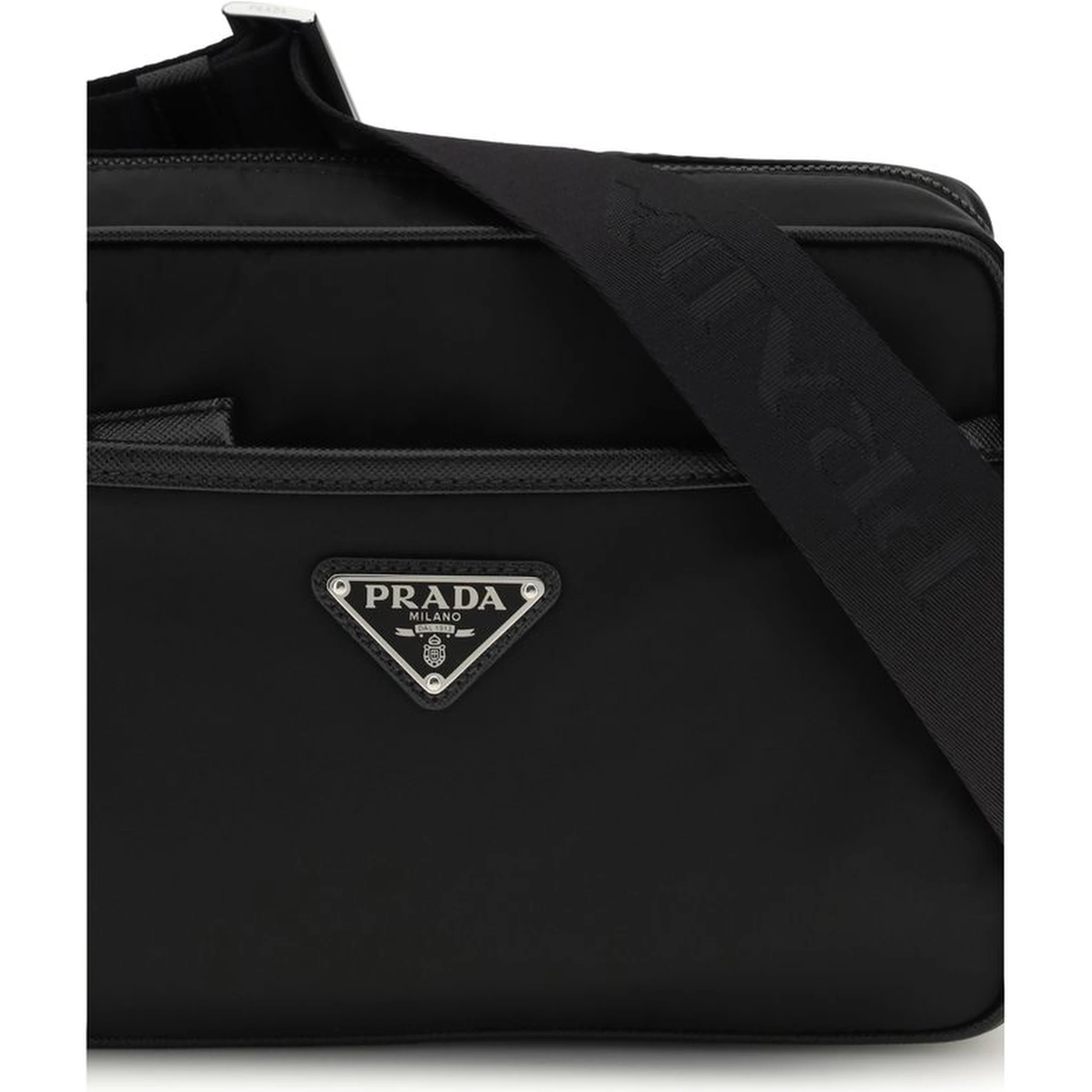 Black Recycled Polyamide Shoulder Bag