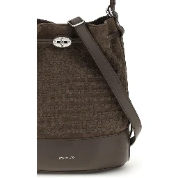 Brown Calf Leather Bos Taurus Backet Bag