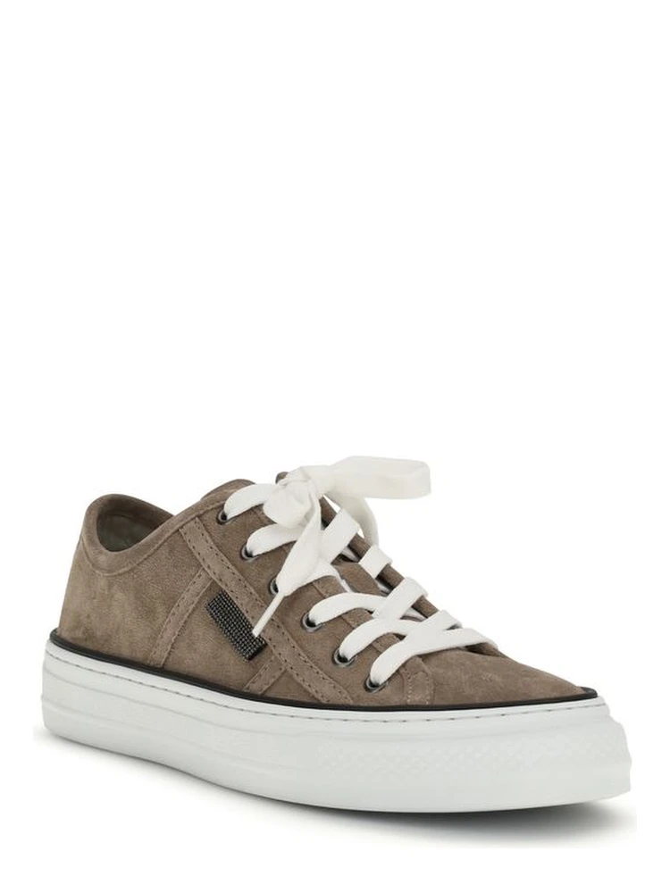 Beige Calf Leather Bos Taurus Low Top Sneakers alternative