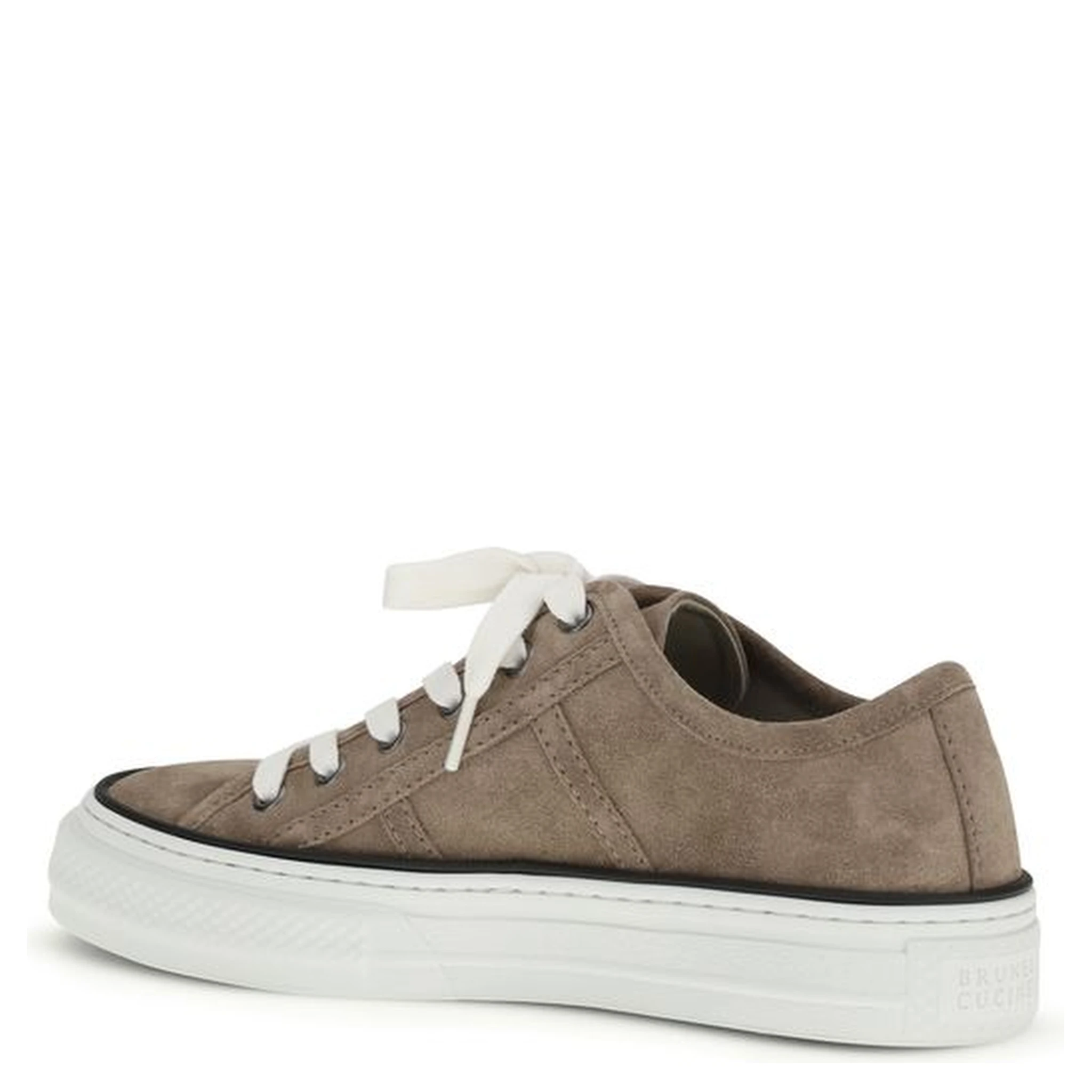 Beige Calf Leather Bos Taurus Low Top Sneakers