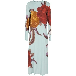 فستان واسع بأكمام طويلة