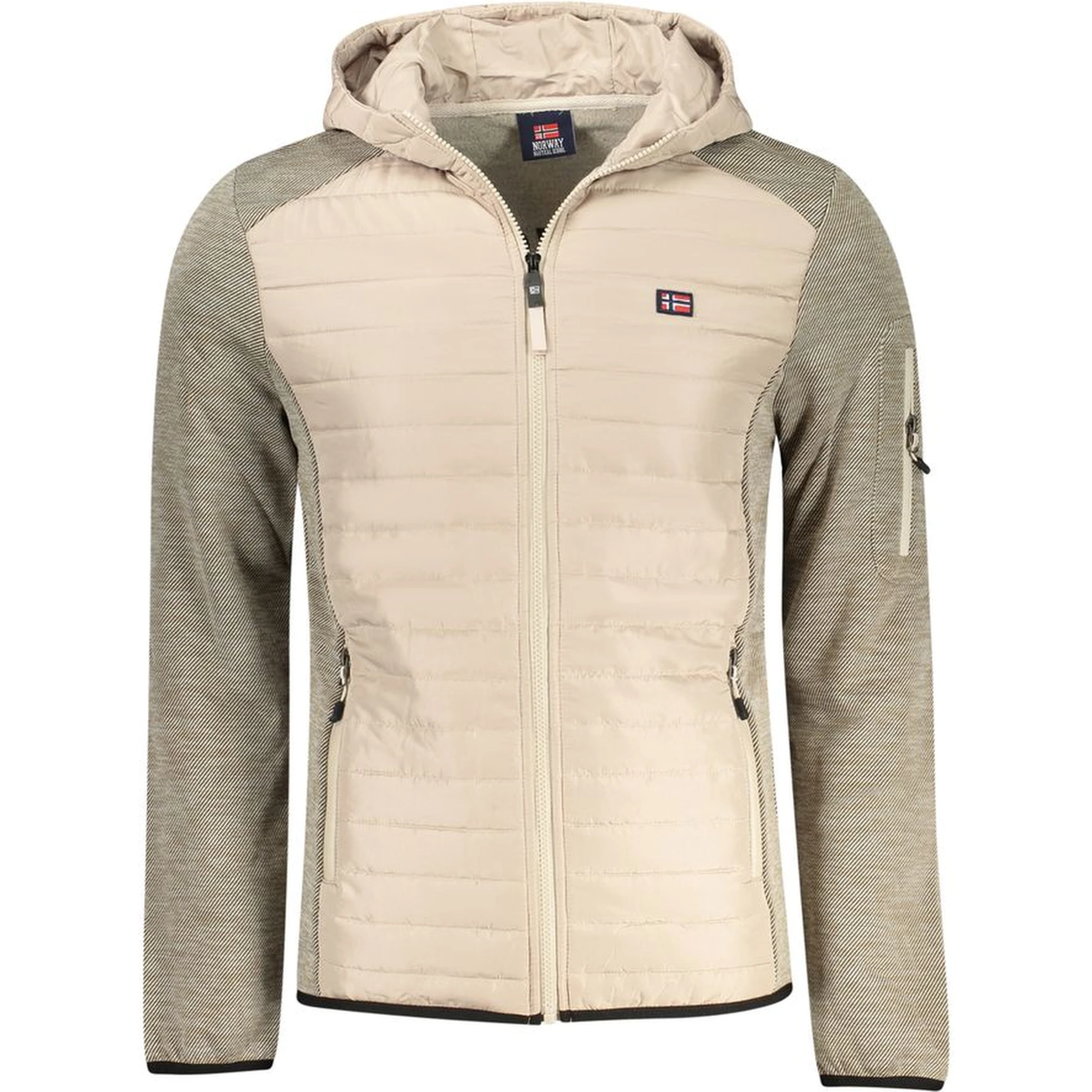 Beige Polyester Men's Jacket