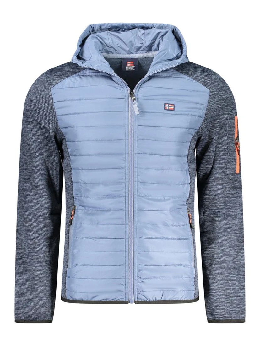 Blue Polyester Shell Jacket