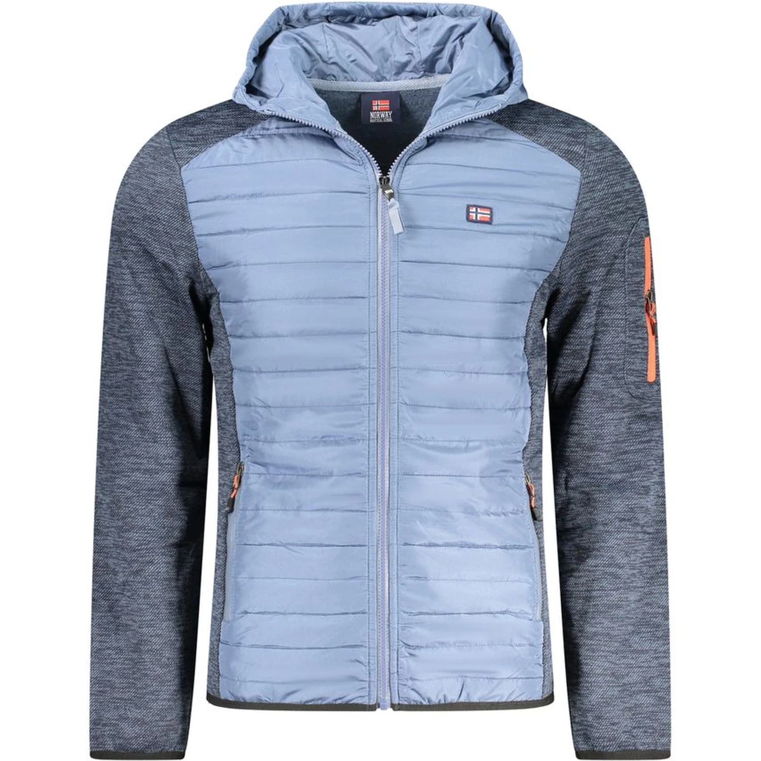 Blue Polyester Shell Jacket