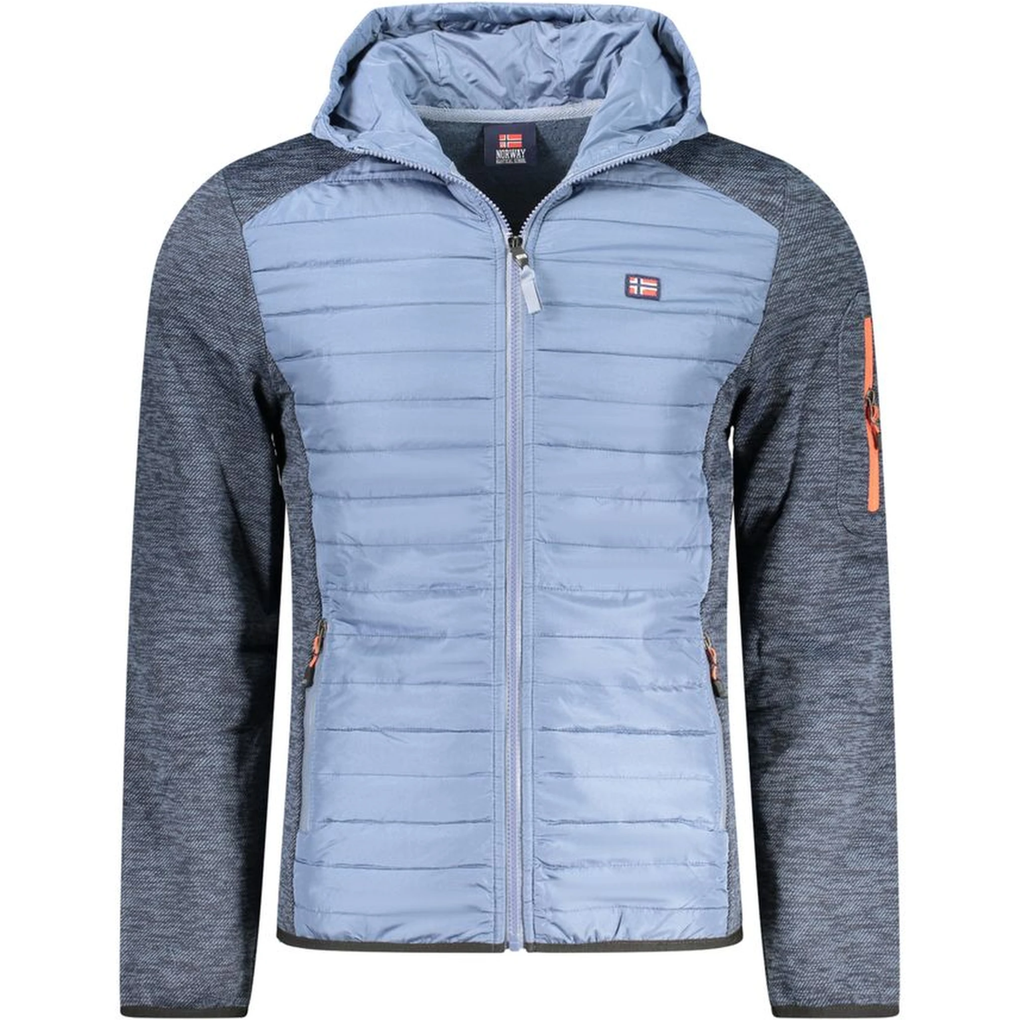 Blue Polyester Shell Jacket