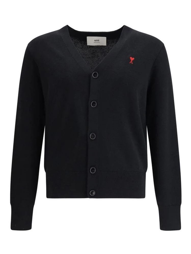Black Wool Cardigan