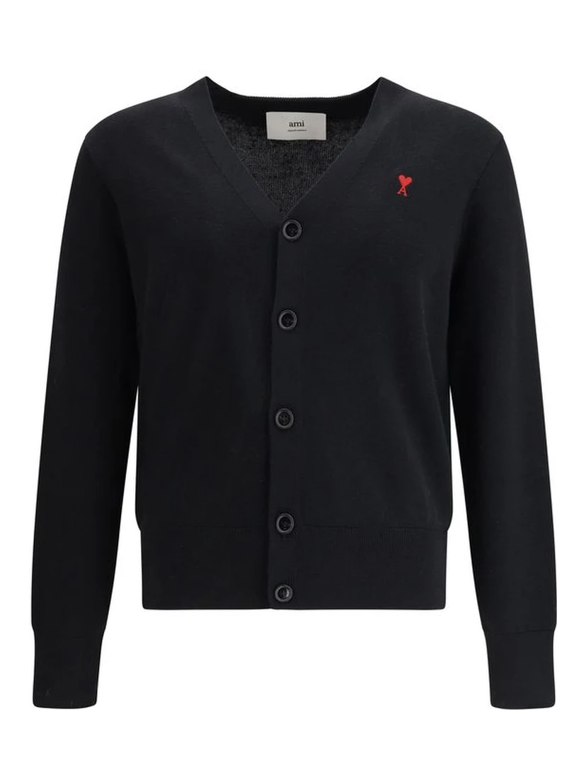 Black Wool Cardigan