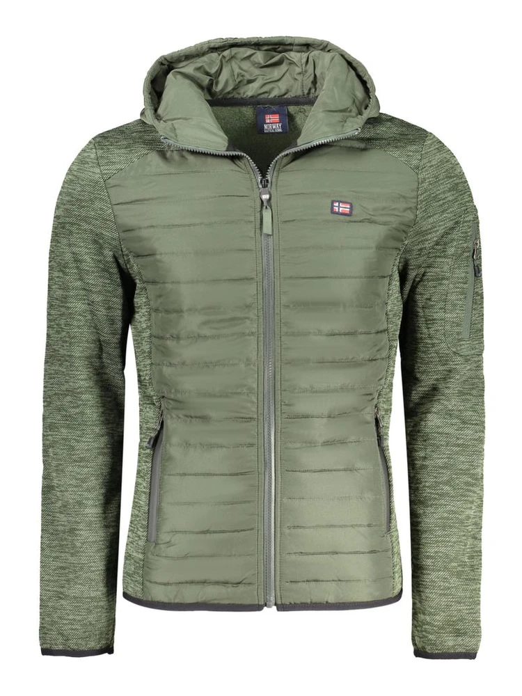 Verde Poliestere Uomo Giacca