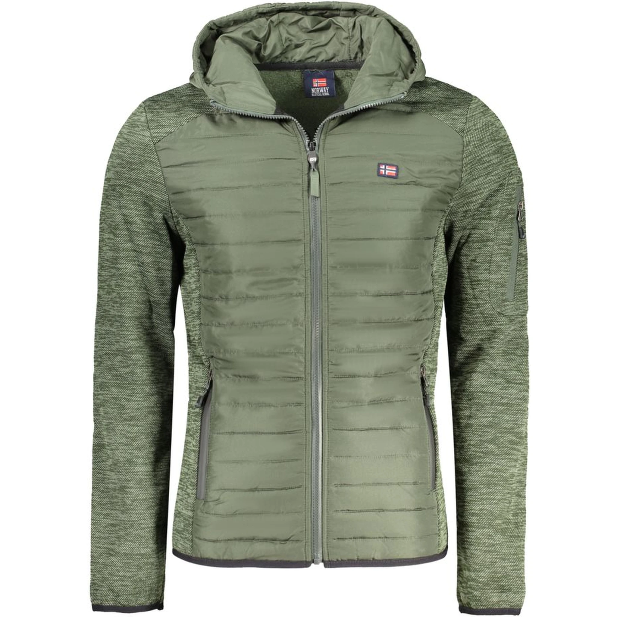 Verde Poliestere Uomo Giacca