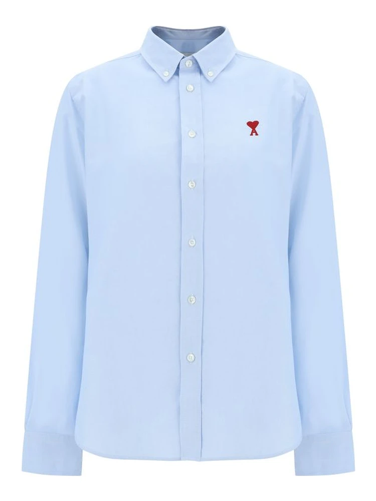 Blue Cotton Dress Shirt