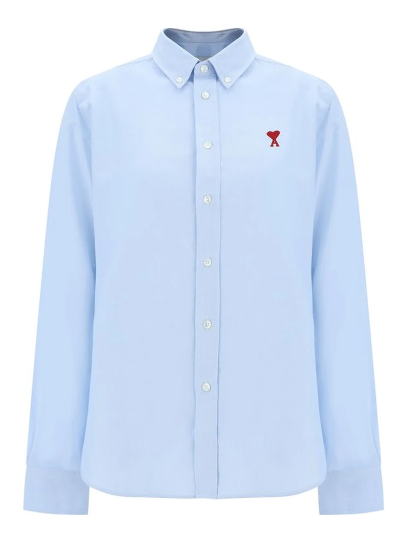 Blue Cotton Dress Shirt