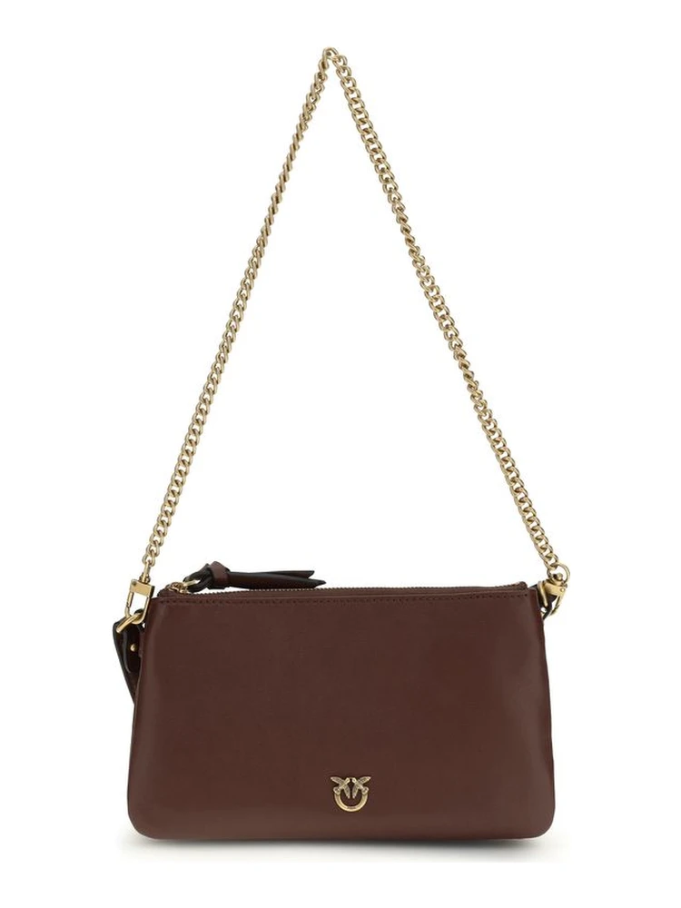 حقيبة كتف بوس توروس من جلد العجل البني