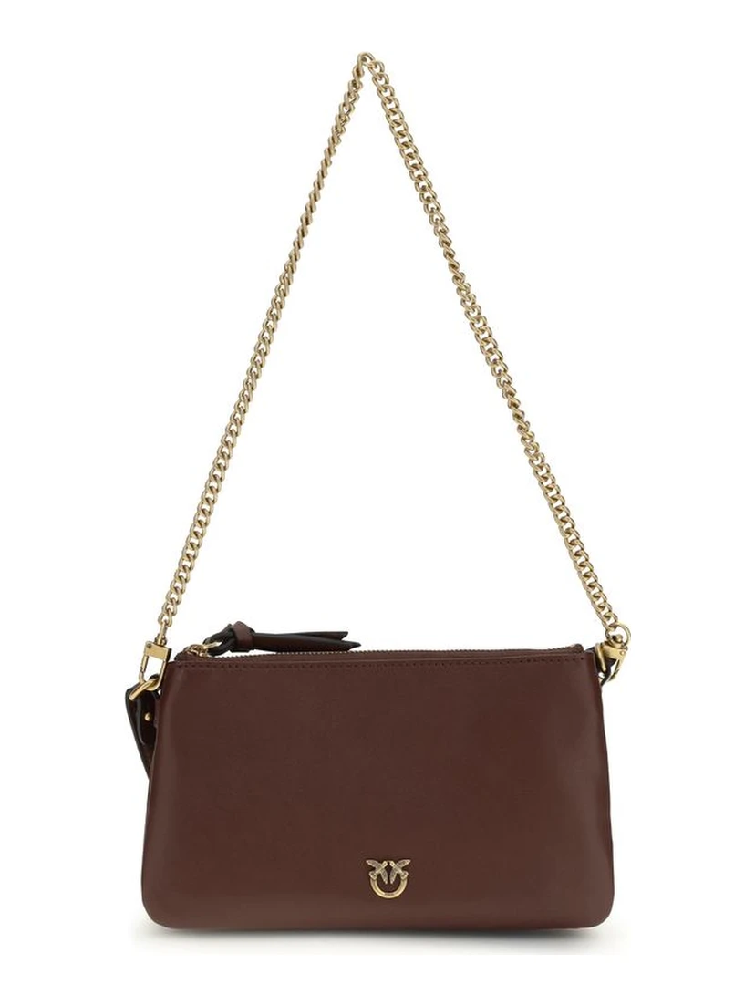 حقيبة كتف بوس توروس من جلد العجل البني